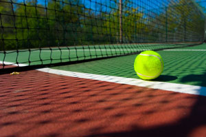 Installation d'un terrain de tennis